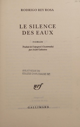 Le silence des eaux