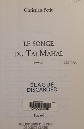 Le songe du Taj Mahal