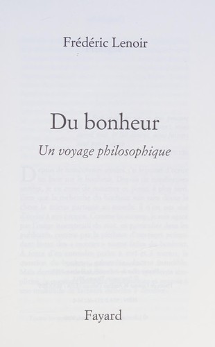 Du bonheur