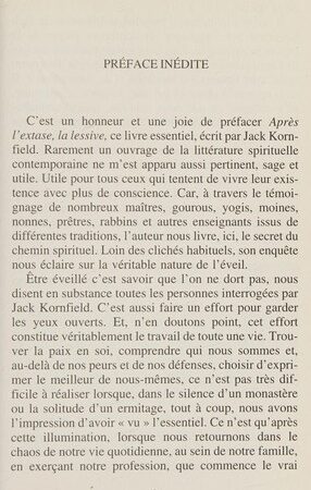Après l'extase, la lessive