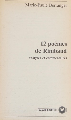 12 poèmes de Rimbaud