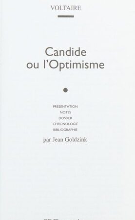 Candide Ou l'Optimisme